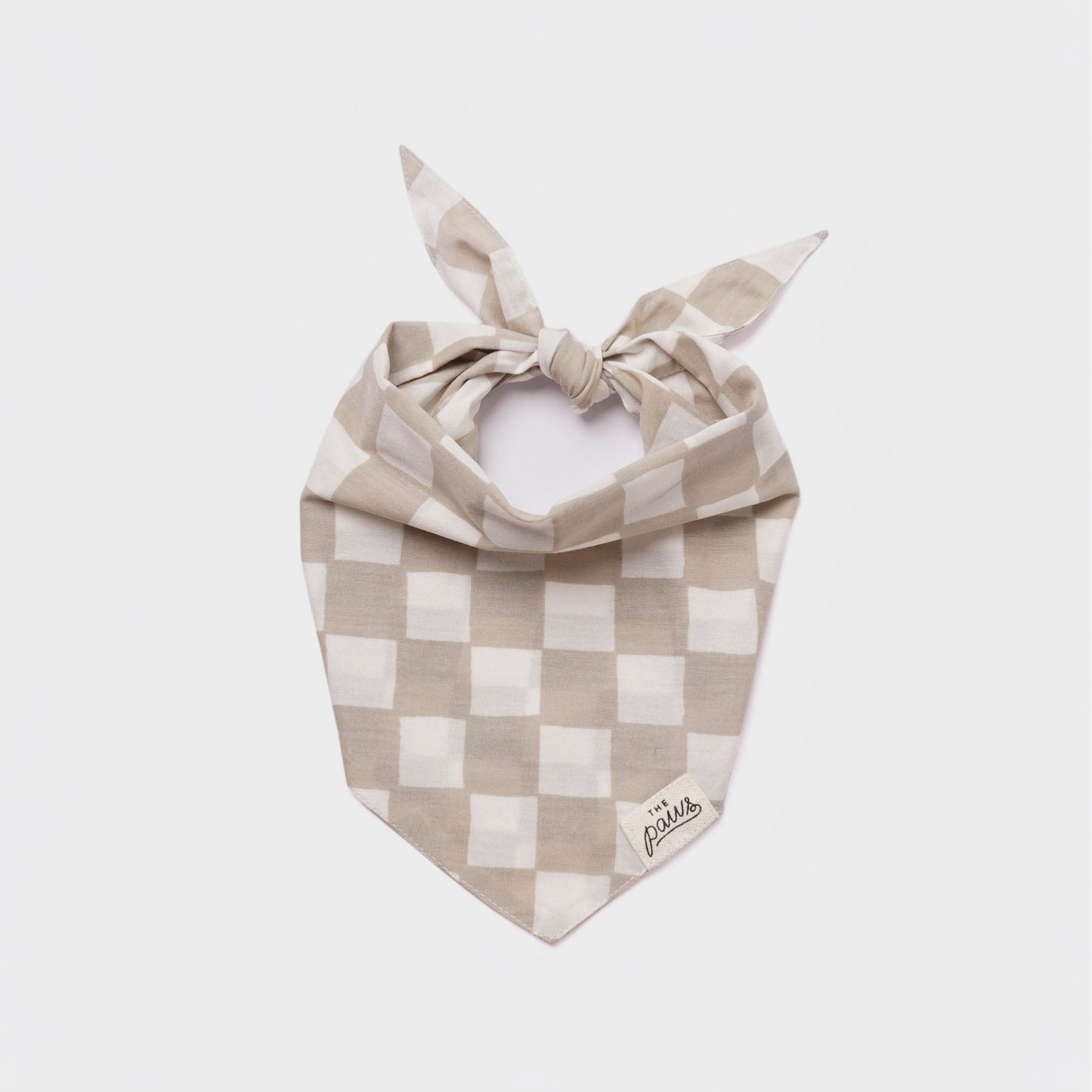 Dog Bandana – Beige Check